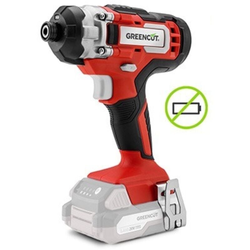 Visseuse à chocs avec batterie lithium 20V, vitesse 3500rpm, porte-outil 1/4', batterie et chargeur inclus – Greencut ATD200L