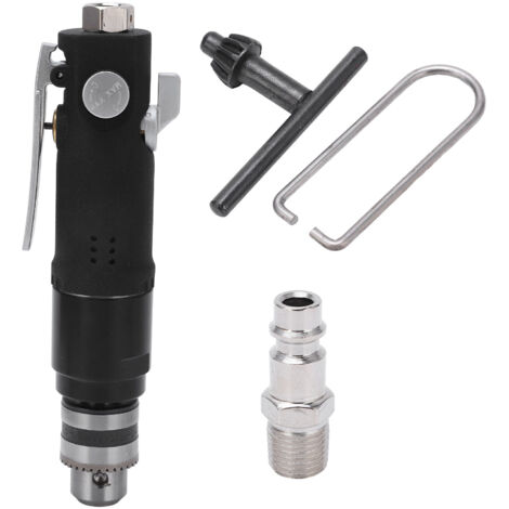 Perceuse pneumatique 3/8 pouce à mandrin 3 mors, vitesse variable, poignée droite, rotation CW/CCW, style UE