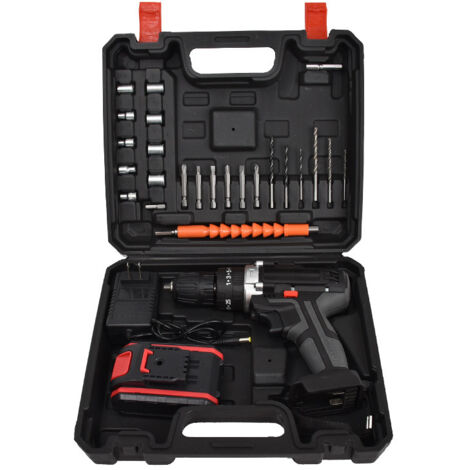 Perceuse polyvalente niveau industriel : Sans fil rechargeable à deux vitesses, kit visseuse lithium-ion pour maison et travail