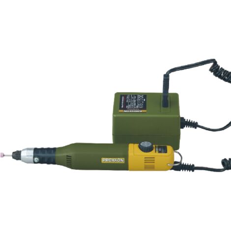 Perceuse Proxxon 28515 avec transformateur + 34 outils de modelage micromot 60/E