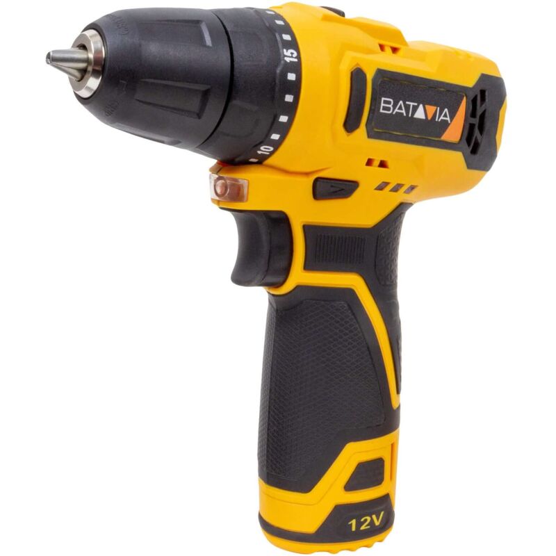 Perceuse Visseuse 12V sans fil Batavia Fixxpack - Batterie 2.0 Ah et chargeur 0.4 Ah inclus