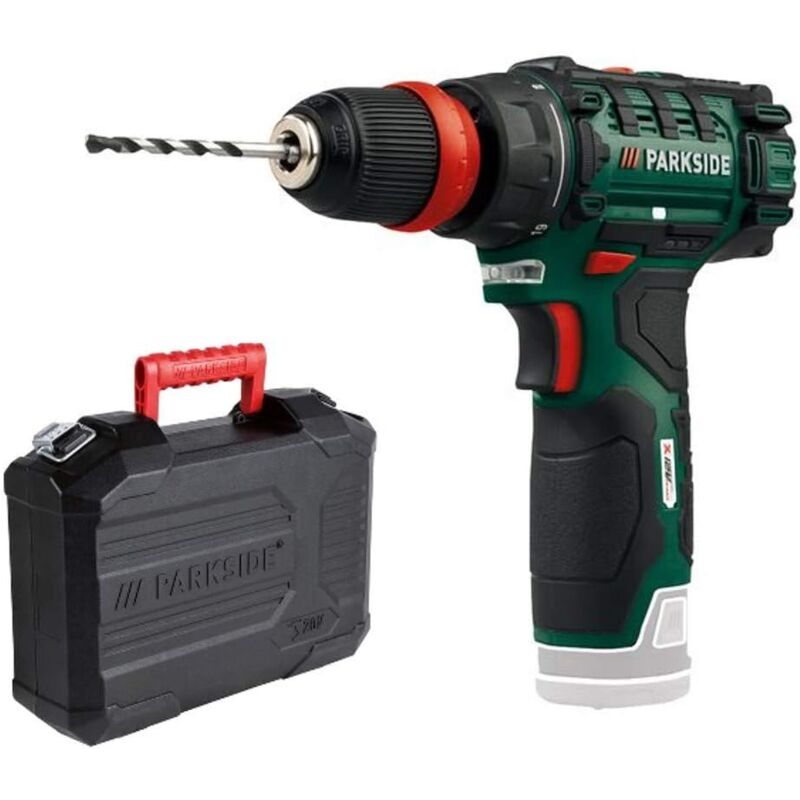 Parkside - Perceuse sans fil pbsa 12 – 12 v, avec led et verrouillage de broche, en coffret, sans batterie ni chargeur