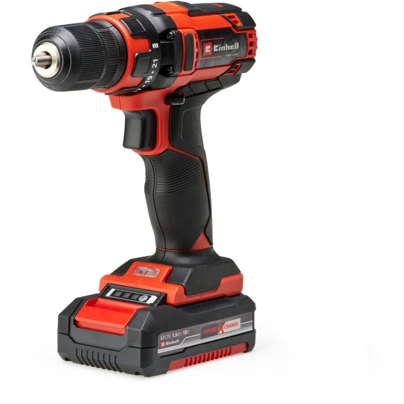 Perceuse Visseuse sans fil tc-cd 18/35 Li (1x1, 5 Ah) Power X-Change (Li-ion, 18 v, Couple 35 Nm) Livré avec Batterie 1,5Ah et Chargeur - Einhell