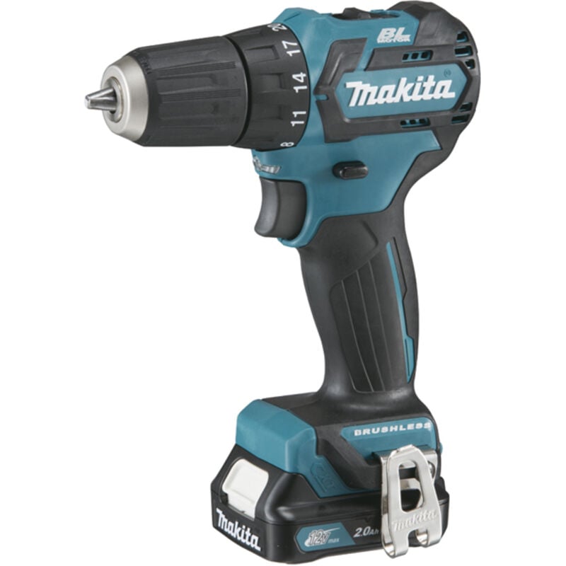 Perceuse visseuse 12 v cxt Li-Ion 2 Ah ø 10 mm Makita 2 batteries, chargeur, coffret - DF332DSAJ