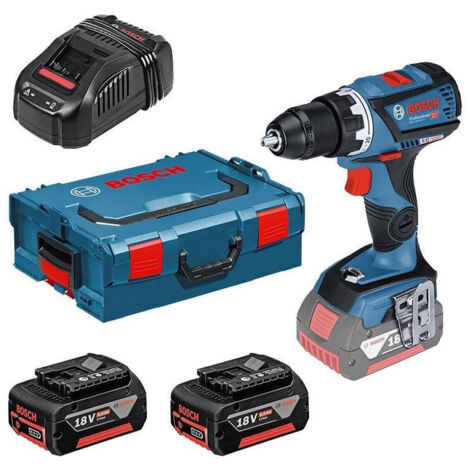 Perceuse visseuse 18V (2x 5.0Ah) dans coffret L-Boxx - BOSCH GSR 18V-60 C