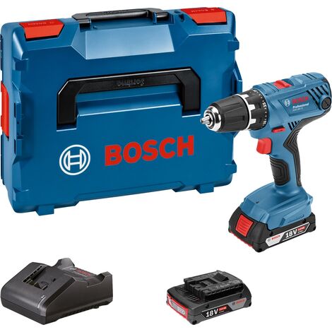 Perceuse visseuse 18V Bosch GSR 18V-21 + 2 batteries 2Ah + chargeur + coffret L-CASE - BOSCH - 06019H100A