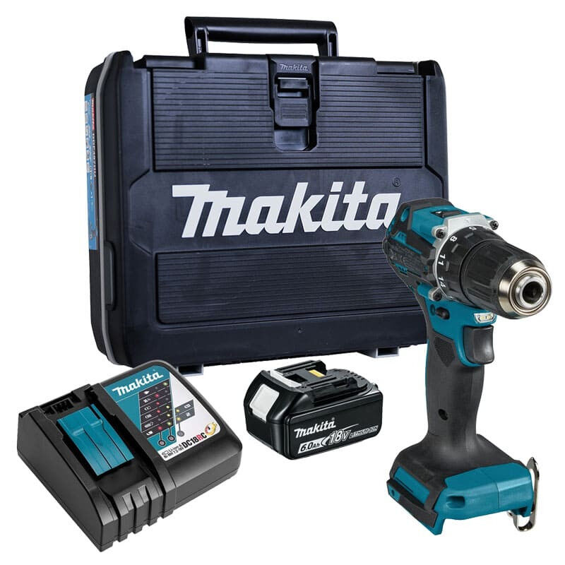 Perceuse visseuse 18V lxt (1x6,0 Ah) en coffret noir avec organisateur Makita DDF487RG
