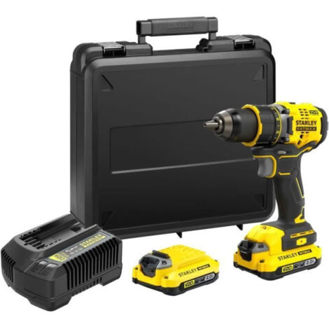 Perceuse visseuse 80 Nm Brushless Lithium 18V - 2 Batteries 2Ah - STANLEY FATMAX V20 - SFMCD720D2K-QW