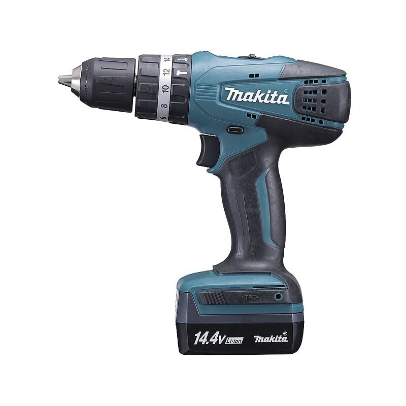 Perceuse visseuse percussion 30NM BL1413G×2 Makita HP347DWE