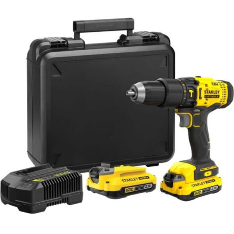 Perceuse visseuse a percussion 50 Nm - Lithium 18V - 2 Batteries 2Ah - STANLEY FATMAX V20 - SFMCD711D22-QW