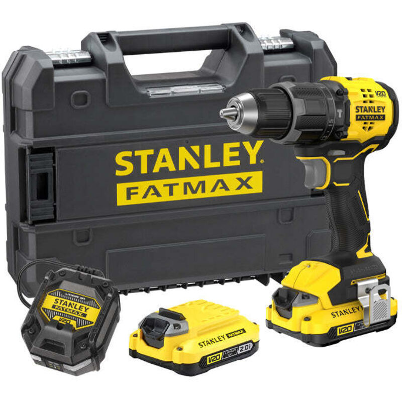 Perceuse Visseuse À Percussion 80 Nm Brushless Lithium 18V 2 Batteries 4 Ah En Kit Prostack SFMCD726M2T QW STANLEY FATMAX V20