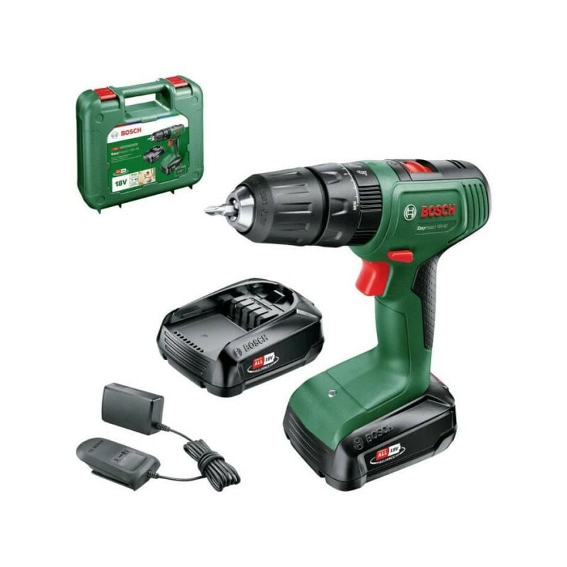 Perceuse visseuse a percussion Bosch EasyImpact 18V40 + (2xbatterie 2,0Ah) + chargeur AL18V-20 in carrying case