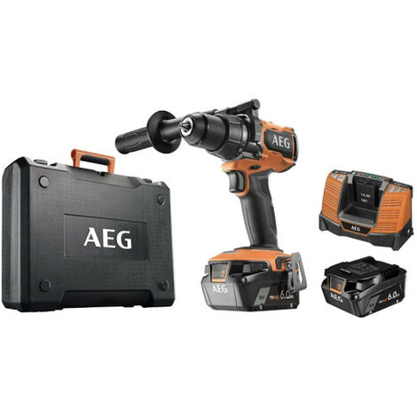 Perceuse-visseuse à percussion Brushless AEG 18V - 2 batteries 6.0Ah - Chargeur BSB18BL-602K