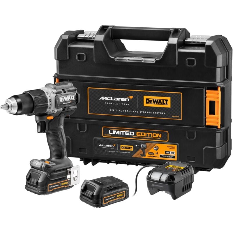 Perceuse-visseuse à percussion sans fil Dewalt DCD85ME2GT McLaren Edition 2x 1,7 Ah Powerstack