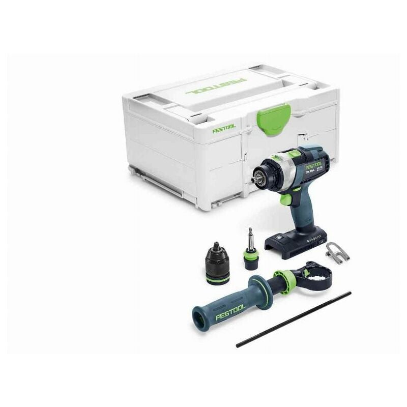 Perceuse-visseuse à percussion sans fil quadrive tpc 18/4-Basic Festool sans batterie - Systainer - 575604