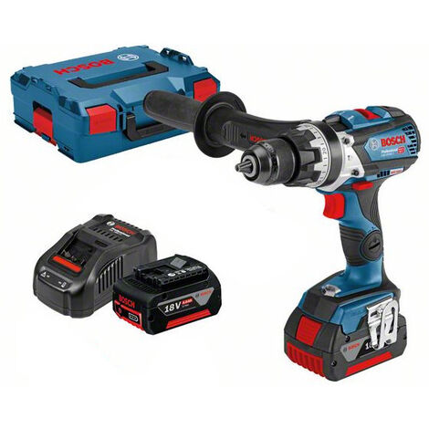Perceuse visseuse à percussion GSB 18V-85 C BOSCH - batterie 2x5.0Ah + Procore 18V 4.0Ah - 0615990K7R