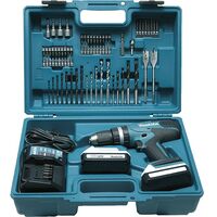 Perceuse visseuse à percussion MAKITA 18V 1.5Ah + Kit d'accessoires - HP457DWE10