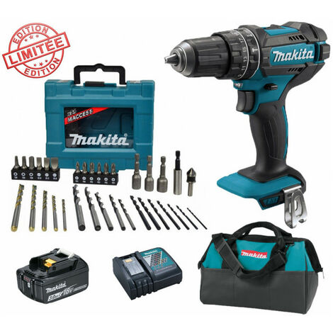 Coffret Alu perceuse Makita 6281DWAET2 et 101 accessoire