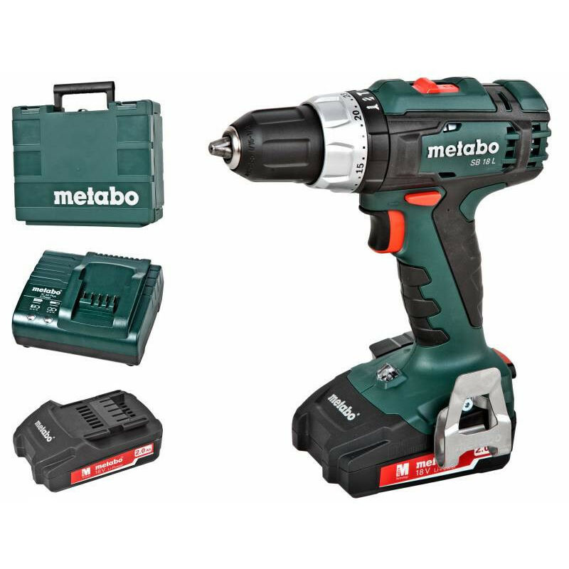 Metabo - Perceuse à percussion 18V (2x2,0 Ah) sb 18 l 602317500