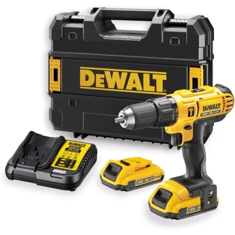 Dewalt – Marteau perforateur 18V 13mm avec 2 batteries 2.0Ah – Moteur Brushless – Couple 42Nm pour perçage béton et bois – Étui de transport inclus - DCD776D2T-QW