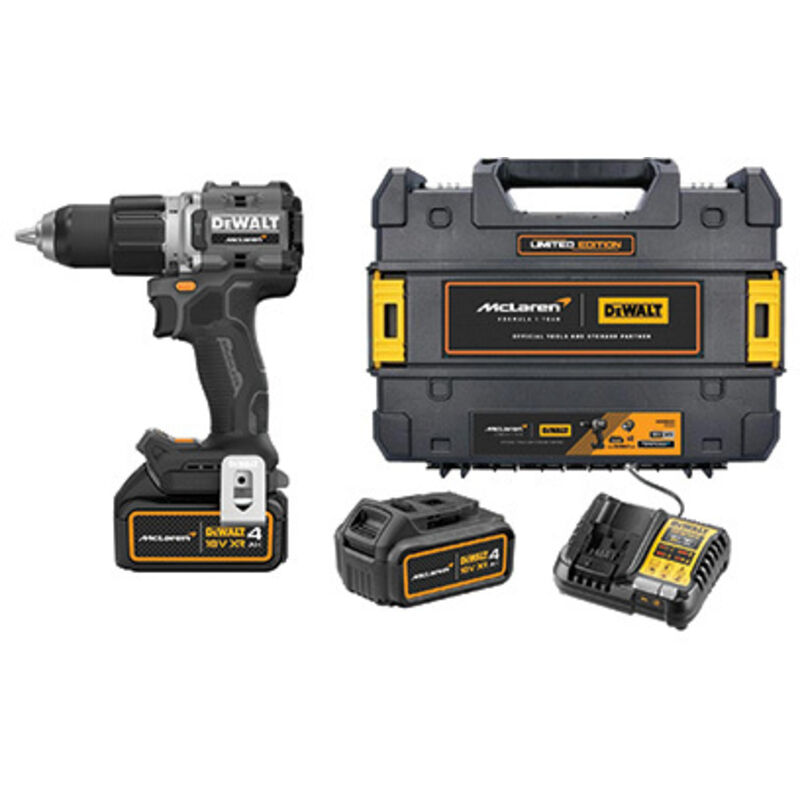 Perceuse visseuse à percussion sans fil DCD85MM2T Dewalt 18V 2x 4 0 Ahet chargeur en tstak McLaren