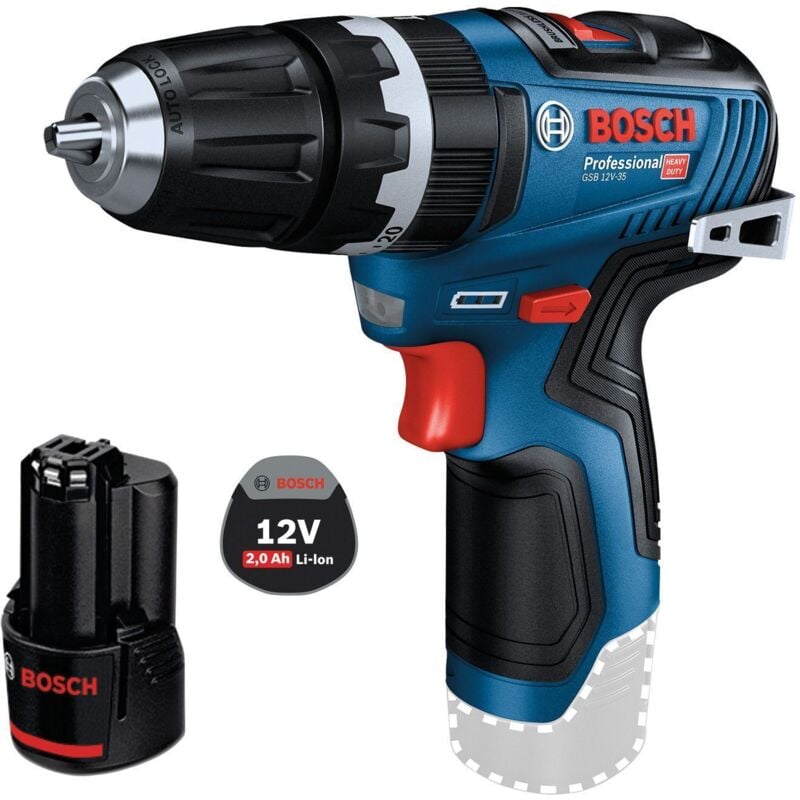 Perceuse-visseuse à percussion sans fil gsb 12V-35 Bosch 1x batterie 2,0 Ah