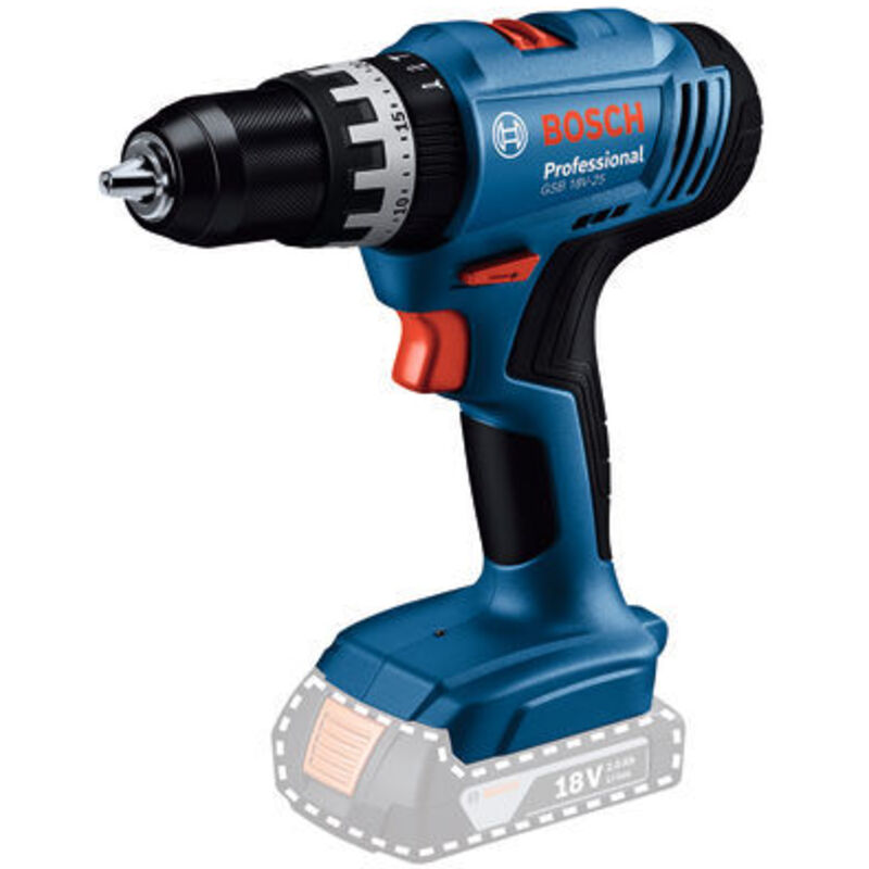 BOSCH Perceuse à percussion 18V Solo 56Nm GSB 18V 25 06019K9300 - vue 2