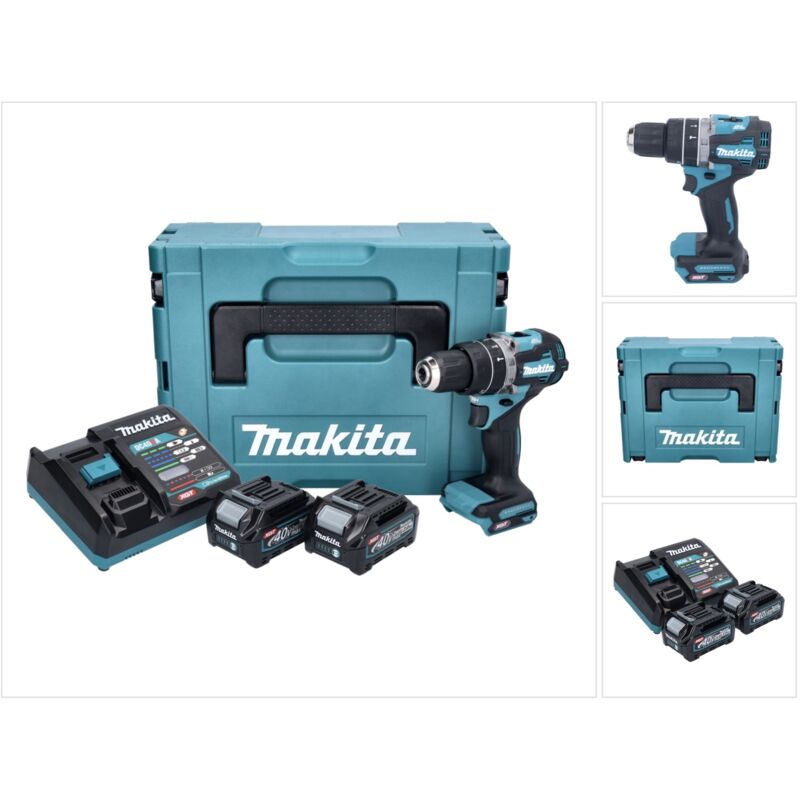 HP002GA202 -Perceuse-visseuse à percussion sans fil + 2 batteries, + chargeur, + mallette - Makita