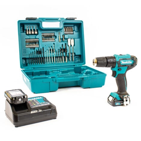 Perceuse-visseuse à percussion sans fil Makita HP333DSAX1 12V 2x 2,0 Ah batterie + chargeur en coffret