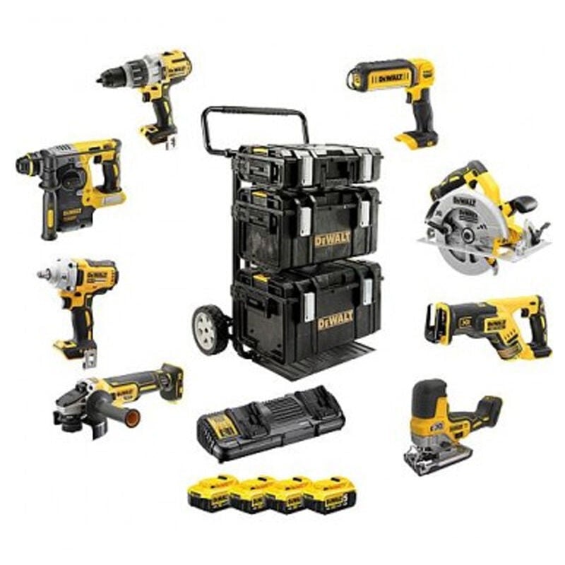 Dewalt - Kit 8 outils DCK856P4-QW xr 18V + 4 batteries 5Ah Li-Ion