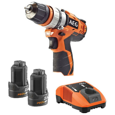Perceuse-visseuse AEG 12V Prolithium-ion 190mm - 2 batteries 2.0Ah - 1 chargeur 40mins - BBS 12C2 LI-202B