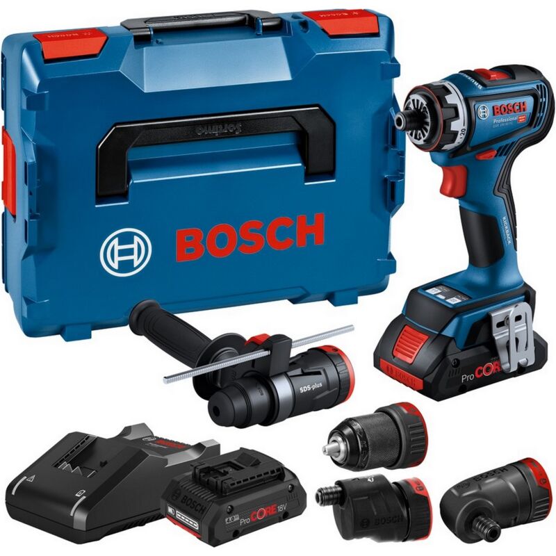 Bosch Professional 18V System perceuse visseuse sans fil GSR 18V 90 FC FlexiClick System GFA 18 GFA 18 E GFA 18 W GFA 18 H 2 batteries ProCORE18V 4.0Ah chargeur rapide GAL 18V 40 BOXX