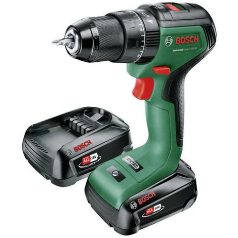 Perceuse visseuse Bosch UniversalImpact 18V60 Brushless (+2xbatteries 2,0Ah) + chargeur AL 18V-20 - 06039D7102