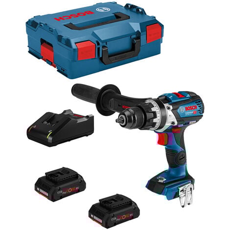 Perceuse-visseuse Brushless 18V BOSCH GSR 18V-110C - 2 batteries Pro-core 4Ah + chargeur + coffret L-boxx - 06019G010A