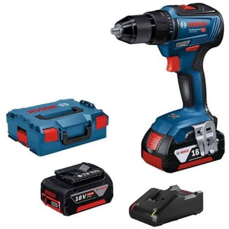 Perceuse-visseuse Brushless GSR 18V-55 + 2 batteries 3Ah + chargeur + L-Boxx - Bosch Professional