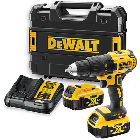 Perceuse visseuse compact 18V XR - DEWALT - avec 2 batteries 18V 4.0Ah - coffret - DCD777M2T