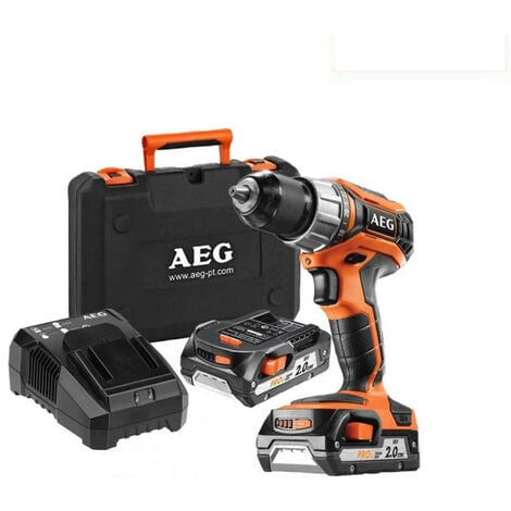 Perceuse percussion AEG 18V Pro Lithium - 2 batteries 2.0Ah - 1 chargeur  BSB18C2LI-202C