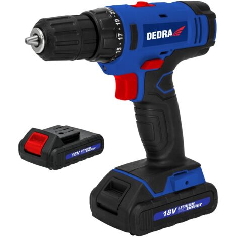 Perceuse-visseuse DEDRA 18 V : puissance, précision, 2 batteries