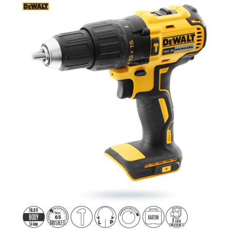 Perceuse-visseuse DeWALT DCD778N 18V à percussion 65Nm BL carton