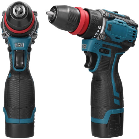 Perceuse-visseuse électrique multifonction 18 V au lithium, moteur sans balais, couple de 20 Nm, idéale pour l'installation d'appareils électroménagers et de meubles.