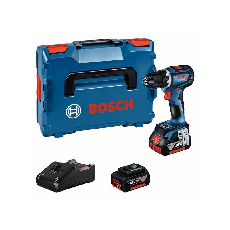 Perceuse-visseuse sans fil gsr 18V-90 c Bosch 2x 5.0Ah, chargeur en l-boxx