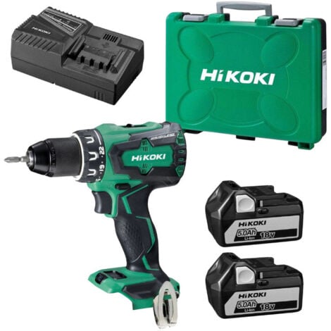 Perceuse visseuse HITACHI-HIKOKI DS18DBSLWJZ 70Nm 18V 5Ah Li-Ion Induction en coffret + 2 batteries + 1 chargeur