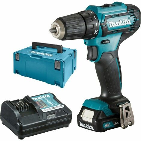 Perceuse Visseuse Makita 12v Cxt Li Ion O 10 Mm Avec 1 Batterie 2 Ah Cxt Li Ion Chargeur Rapide Dc18re En Coffret Makpack 3 Df333dnj