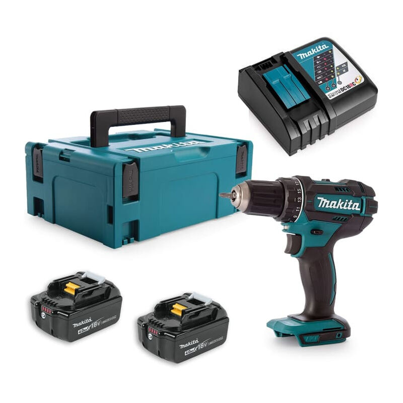 Perceuse Visseuse Makita 18v Li Ion 4 0ah 2 Batteries Chargeur En Coffret Ddf482rmj