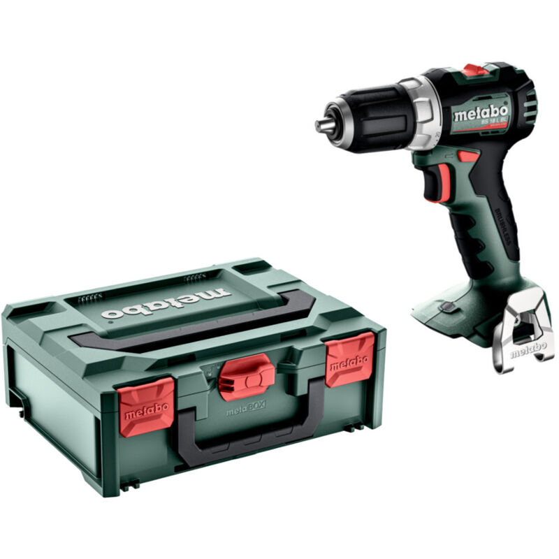 Metabo – Perceuse-visseuse sans fil 18V – Moteur Brushless compact – Couple 65Nm pour perçage bois et métal – Coffret avec accessoires - BS 18 L BL