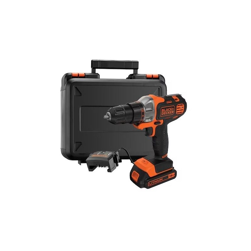 Black&decker - Perceuse-visseuse multievo - 18V - black + decker - avec 1 batterie 18V 1,5Ah - chargeur - coffret - MT218S1A-QW