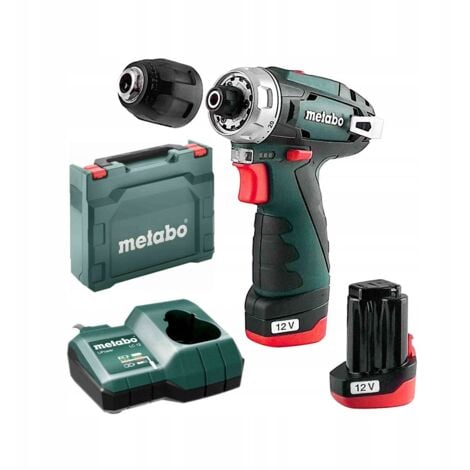 Perceuse visseuse Powermaxx BS Basic 12V - METABO - avec 2 batteries 2.0 Ah + chargeur + coffret - 600984500