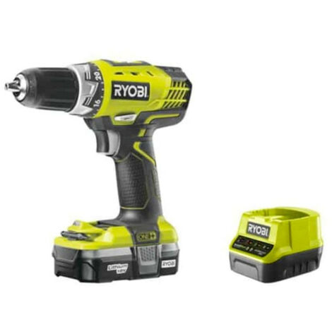 Perceuse-visseuse RYOBI 18V OnePlus - 1 batterie Lithium 1.3Ah - chargeur rapide RCD18-113S