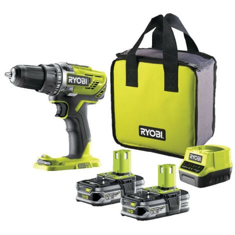 Perceuse-visseuse RYOBI 2 vitesses 18V OnePlus - Batteries Lithium - 2x 1.5 Ah - R18DD3-215S