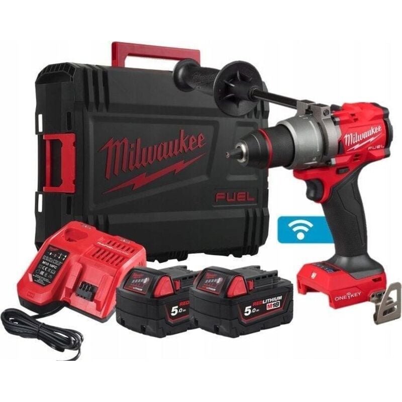Perceuse-Visseuse Sans Fil 18V- 2 Batteries 5AH. 158NM. M18 ONEDD3-502X Milwaukee